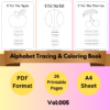 Alphabet Tracking and Coloring Book