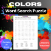 Color Name Word Search Puzzle